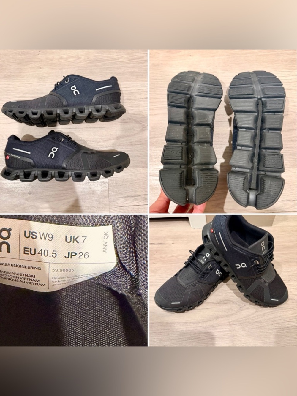 On Cloud 5 Women’s  Black Size 9